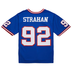 Johmsee NY.Giants #92 Michael Strahan Mitchell & Ness Royal Big & Tall 1993 Retired Player Replica Stitched Puhic Jersey