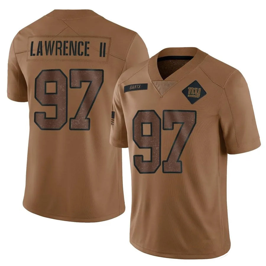 Johmsee NY.Giants #97 Dexter Lawrence II Player Brown Salute To Service Limited Stitched Jerseys
