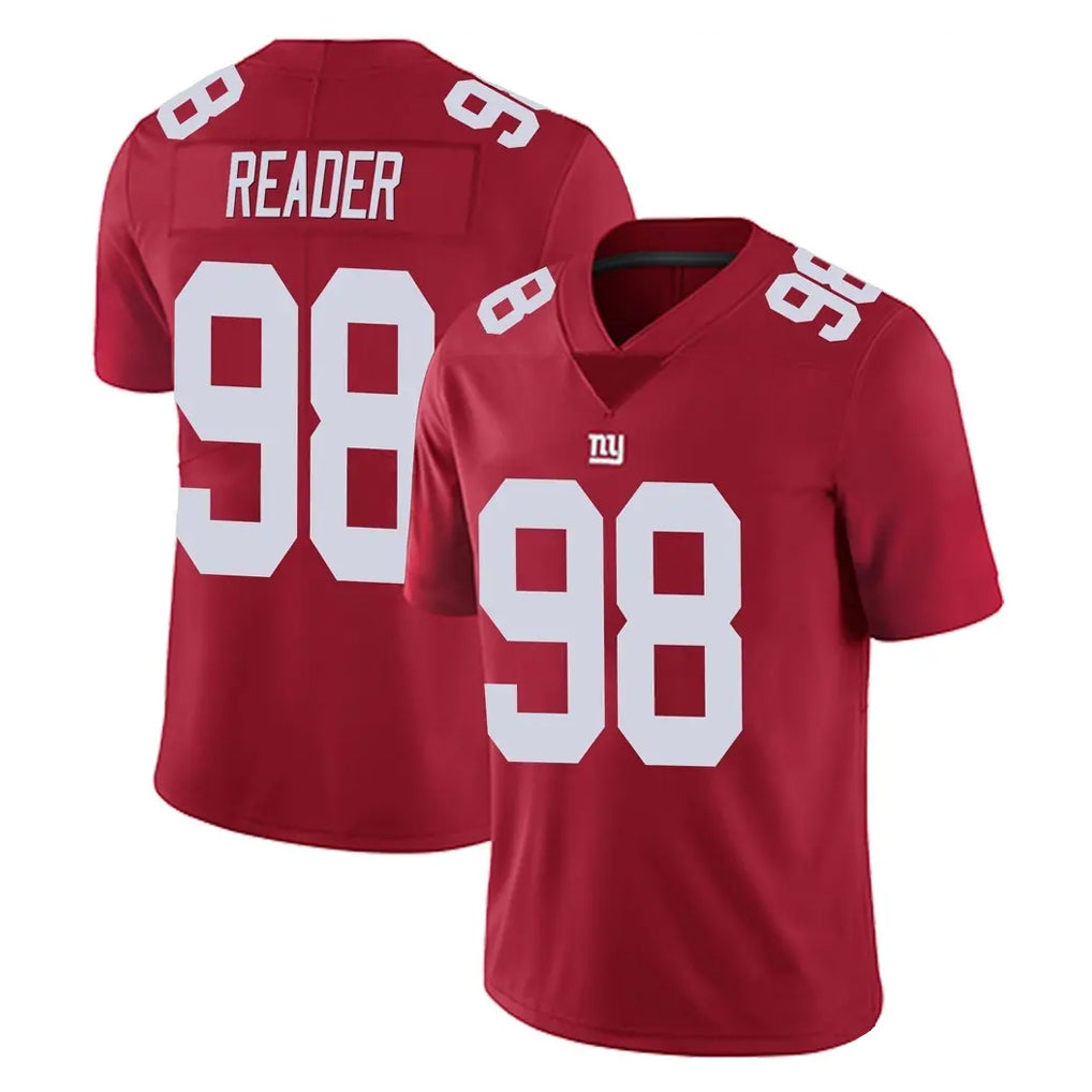 Johmsee NY.Giants #98 DJ Reader Player Red Limited Vapor Untouchable Home Game Stitched Jerseys