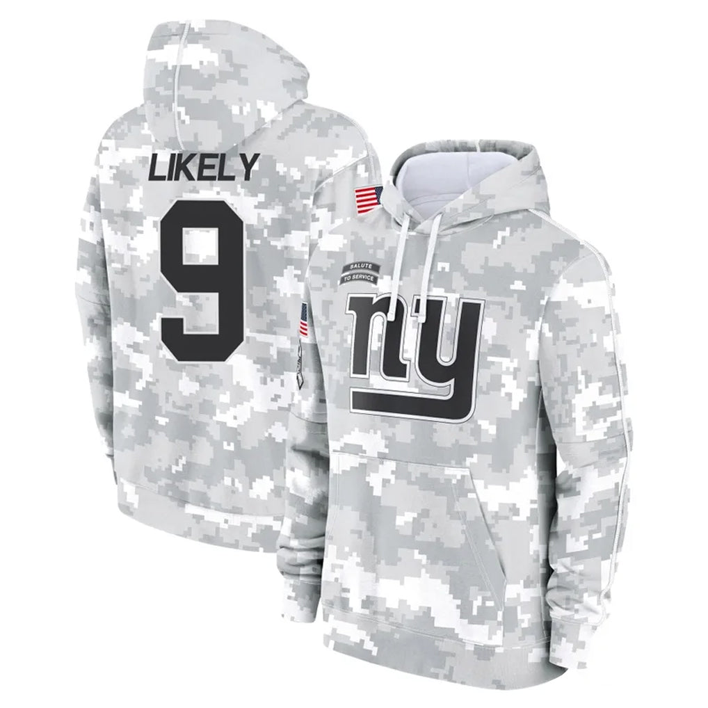 Johmsee NY.Giants #9 Lsaiah Likely Player Arctic Camo Salute to Service Pullover Hoodies Limited Game Stitched Jerseys