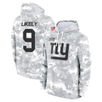 Johmsee NY.Giants #9 Lsaiah Likely Player Arctic Camo Salute to Service Pullover Hoodies Limited Game Stitched Jerseys
