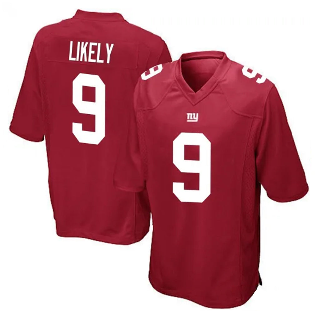 Johmsee NY.Giants #9 Lsaiah Likely Player Red Home Game Stitched Jerseys