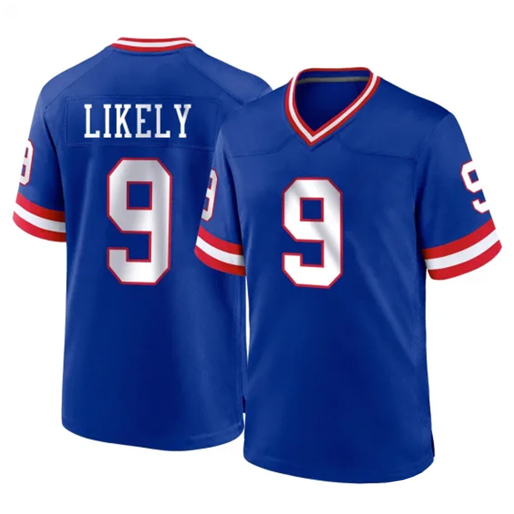 Johmsee NY.Giants #9 Lsaiah Likely Player Royal Classic Home Game Stitched Jerseys