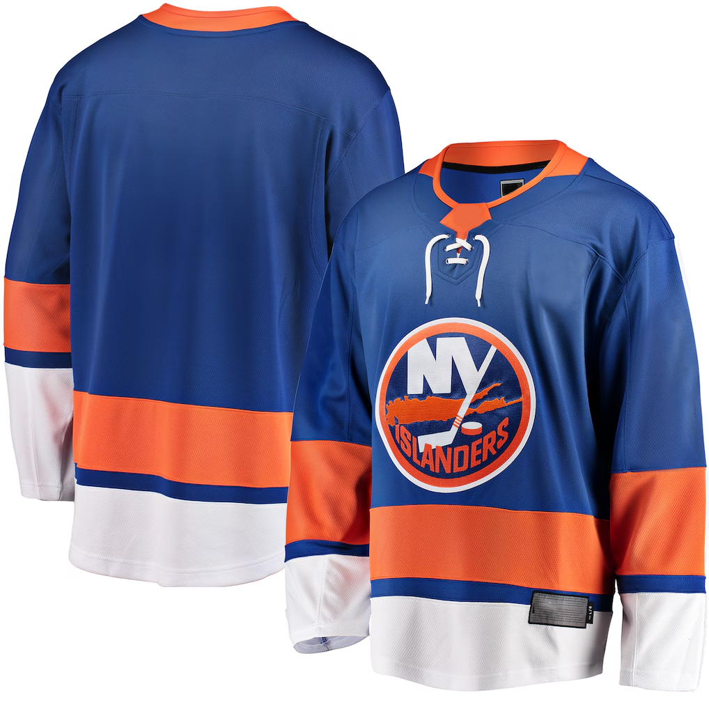 Johmsee NY.Islanders Blue Breakaway Home Jerseys