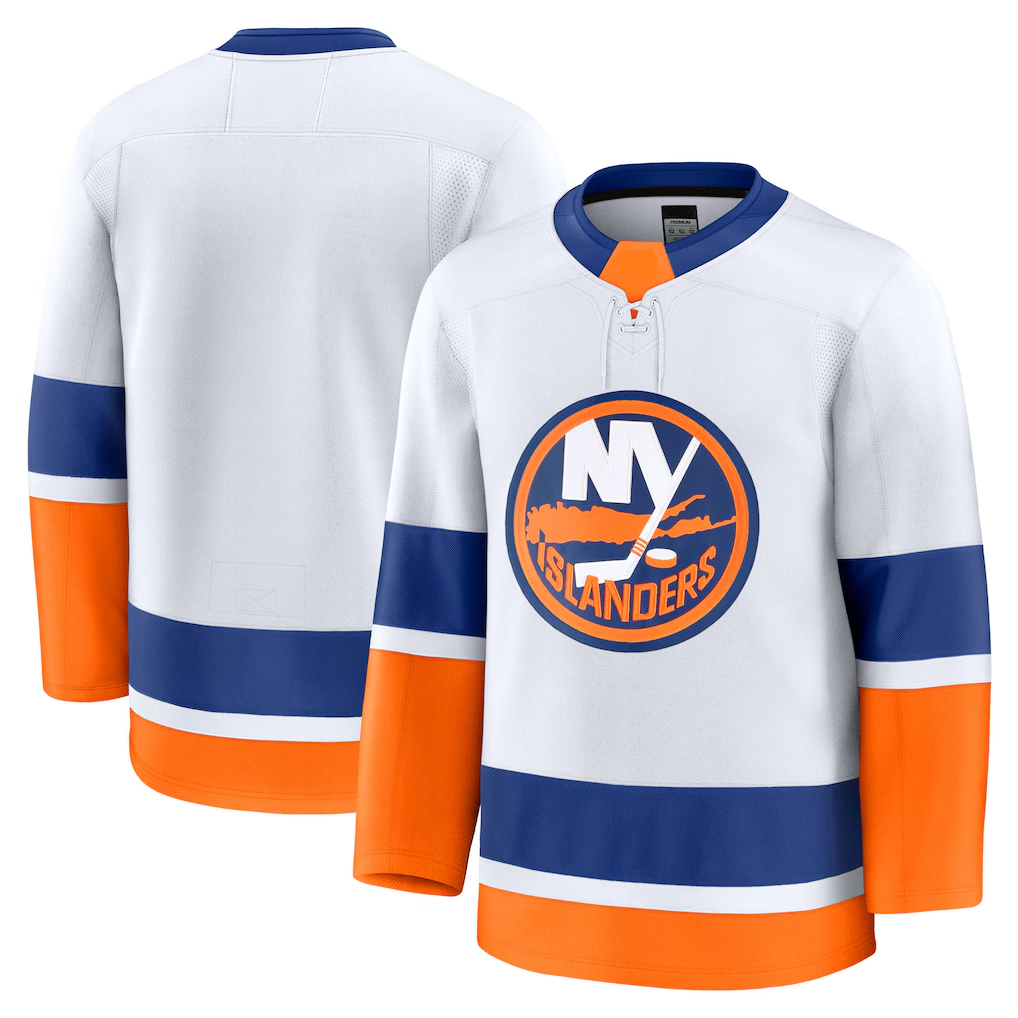 Johmsee NY.Islanders White Away Premium Jerseys