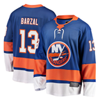 Johmsee NY.Islanders #13 Mathew Barzal Royal Breakaway Player Jerseys