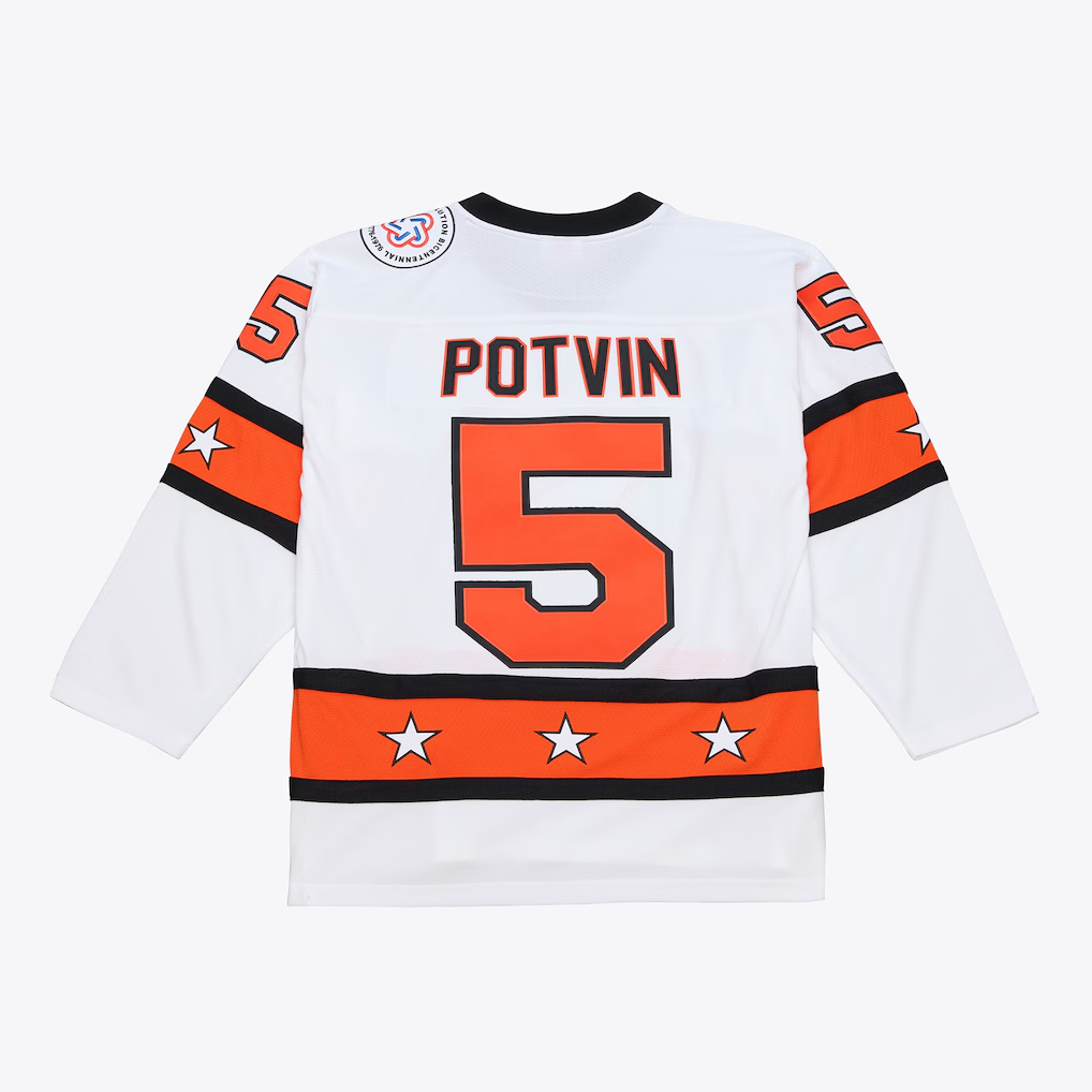 Johmsee NY.Islanders #5 Denis Potvin Mitchell & Ness White 1976 All-Star Game Power Play Jerseys