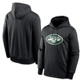 Johmsee NY.Jets Black LOGO Pullover Hoodies Limited Game Blank Player Stitched Jerseys