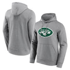 Johmsee NY.Jets Gray LOGO Pullover Hoodies Limited Game Blank Player Stitched Jerseys