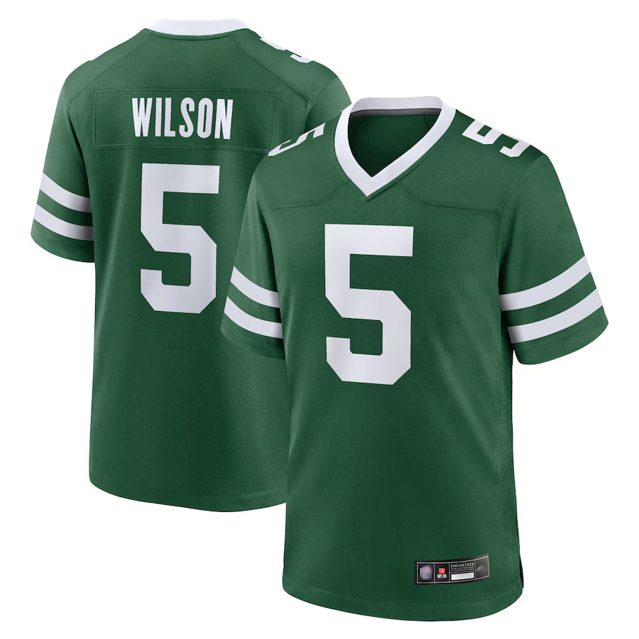 Johmsee NY.Jets Home Game Jerseys - Gotham Green - #5 Garrett Wilson Player Stitched Jerseys