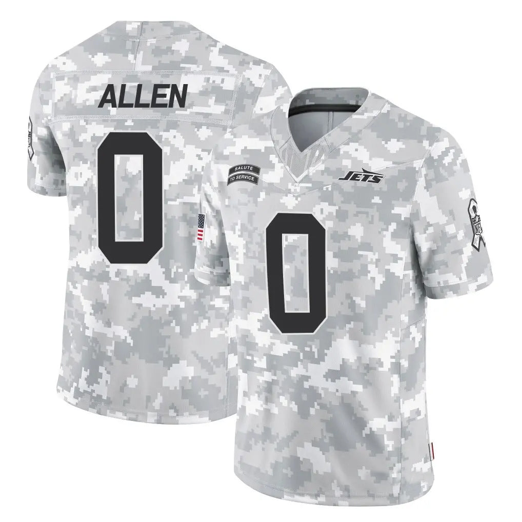 Johmsee NY.Jets #0 Braelon Allen Player Arctic Camo Salute to Service Limited Stitched Jerseys