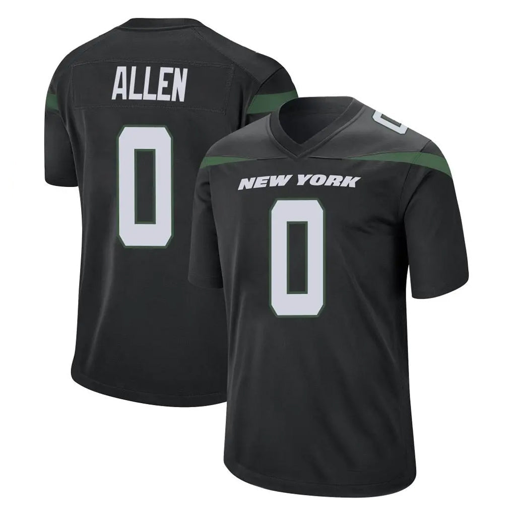 Johmsee NY.Jets #0 Braelon Allen Player Stealth Black Home Game Stitched Jerseys