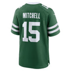 Johmsee NY.Jets #15 Adonai Mitchell Legacy Green Team Game Stitched Jerseys