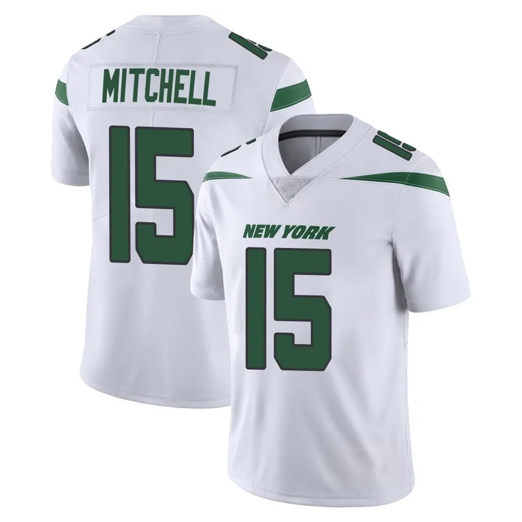 Johmsee NY.Jets #15 Adonai Mitchell Player White Spotlight Limited Vapor Home Game Stitched Jerseys