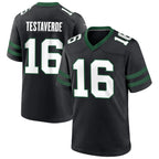 Johmsee NY.Jets #16 Vinny Testaverde Player Black Home Game Stitched Jerseys