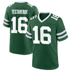 Johmsee NY.Jets #16 Vinny Testaverde Player Green Home Game Stitched Jerseys