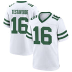 Johmsee NY.Jets #16 Vinny Testaverde Player White Home Game Stitched Jerseys