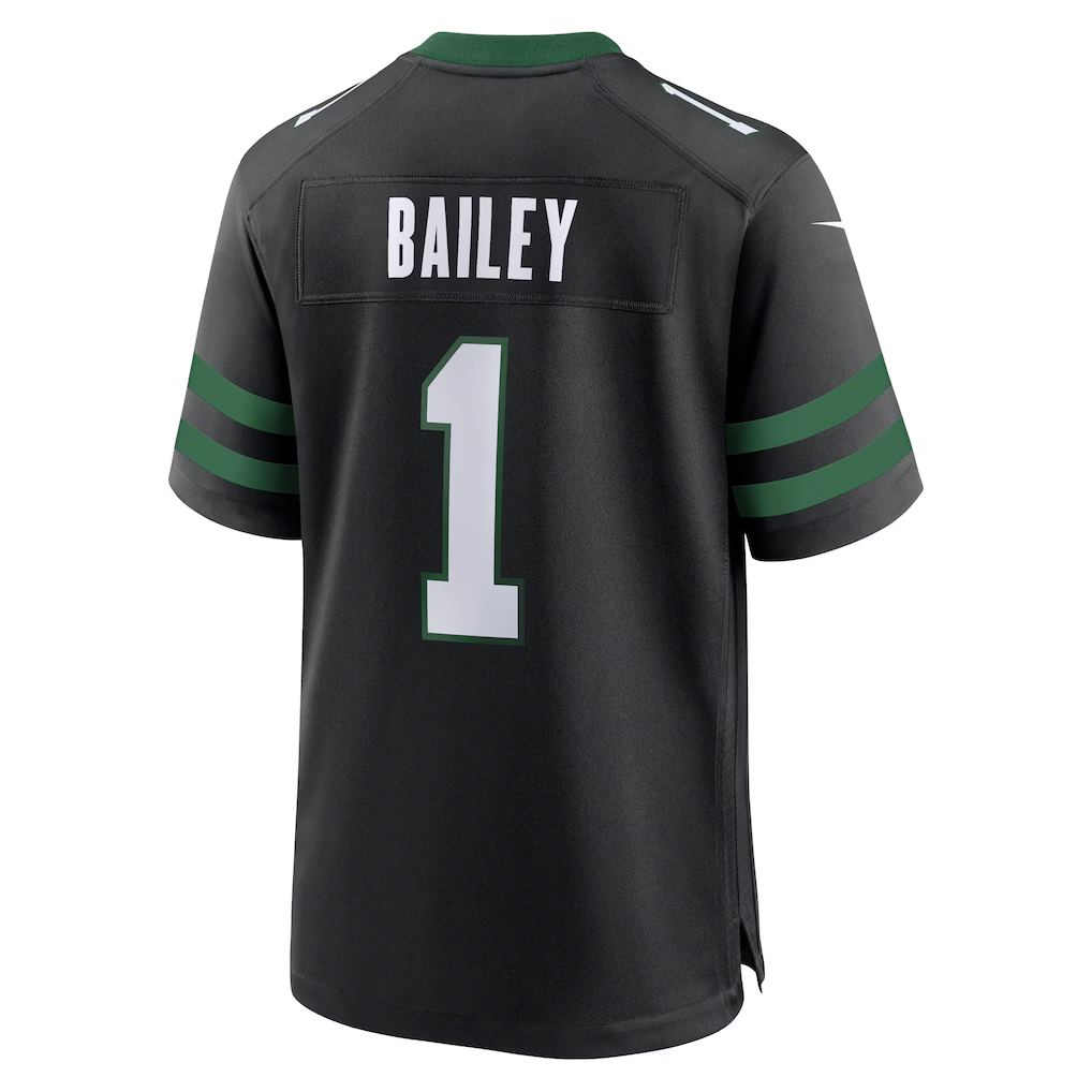 Johmsee NY.Jets #1 David Bailey Legacy Black Alternate Game Player Stitched Jerseys