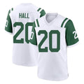 Johmsee NY.Jets #20 Breece Hall Player White Classic Home Game Stitched Jerseys