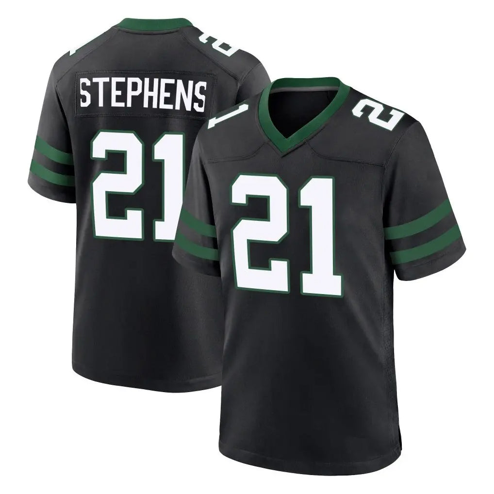 Johmsee NY.Jets #21 Brandon Stephens Player Black Legacy Home Game Stitched Jerseys