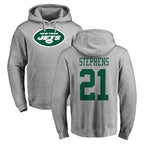Johmsee NY.Jets #21 Brandon Stephens Player Gray LOGO Pullover Hoodies Limited Game Stitched Jerseys