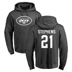 Johmsee NY.Jets #21 Brandon Stephens Player Gray Pullover Hoodies Limited Game Stitched Jerseys