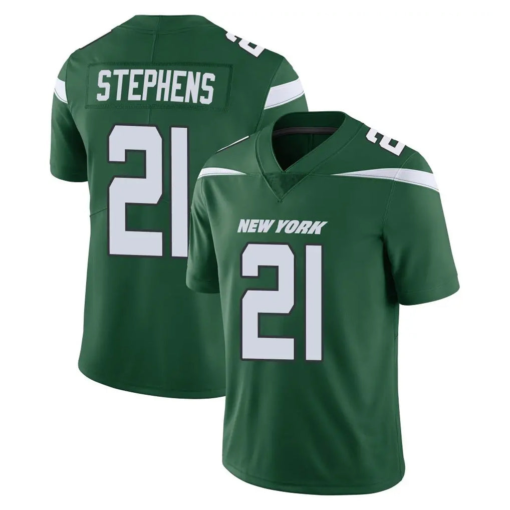 Johmsee NY.Jets #21 Brandon Stephens Player Green Limited Vapor Home Game Stitched Jerseys