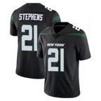 Johmsee NY.Jets #21 Brandon Stephens Player Stealth Black Limited Vapor Home Game Stitched Jerseys
