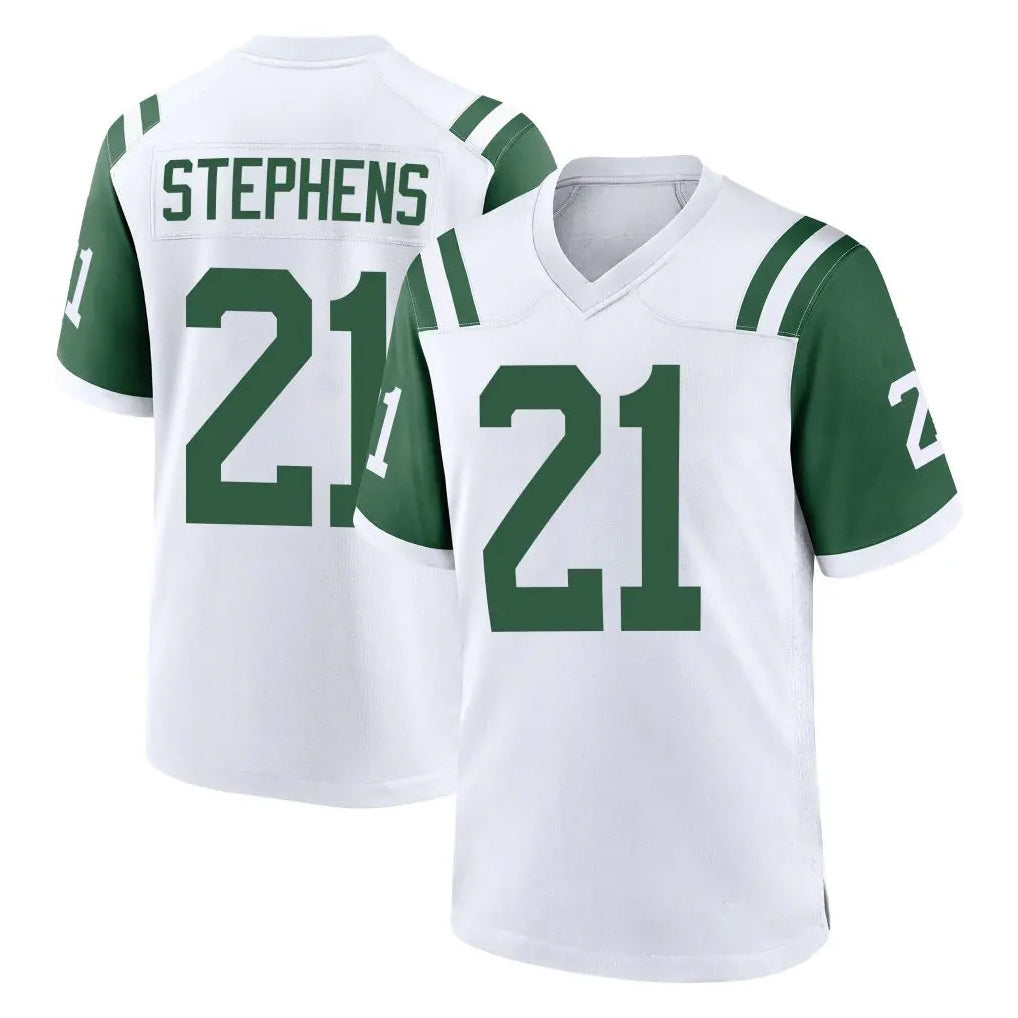 Johmsee NY.Jets #21 Brandon Stephens Player White Classic Home Game Stitched Jerseys