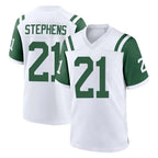 Johmsee NY.Jets #21 Brandon Stephens Player White Classic Home Game Stitched Jerseys
