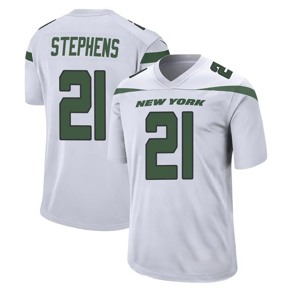 Johmsee NY.Jets #21 Brandon Stephens Player White Spotlight Home Game Stitched Jerseys
