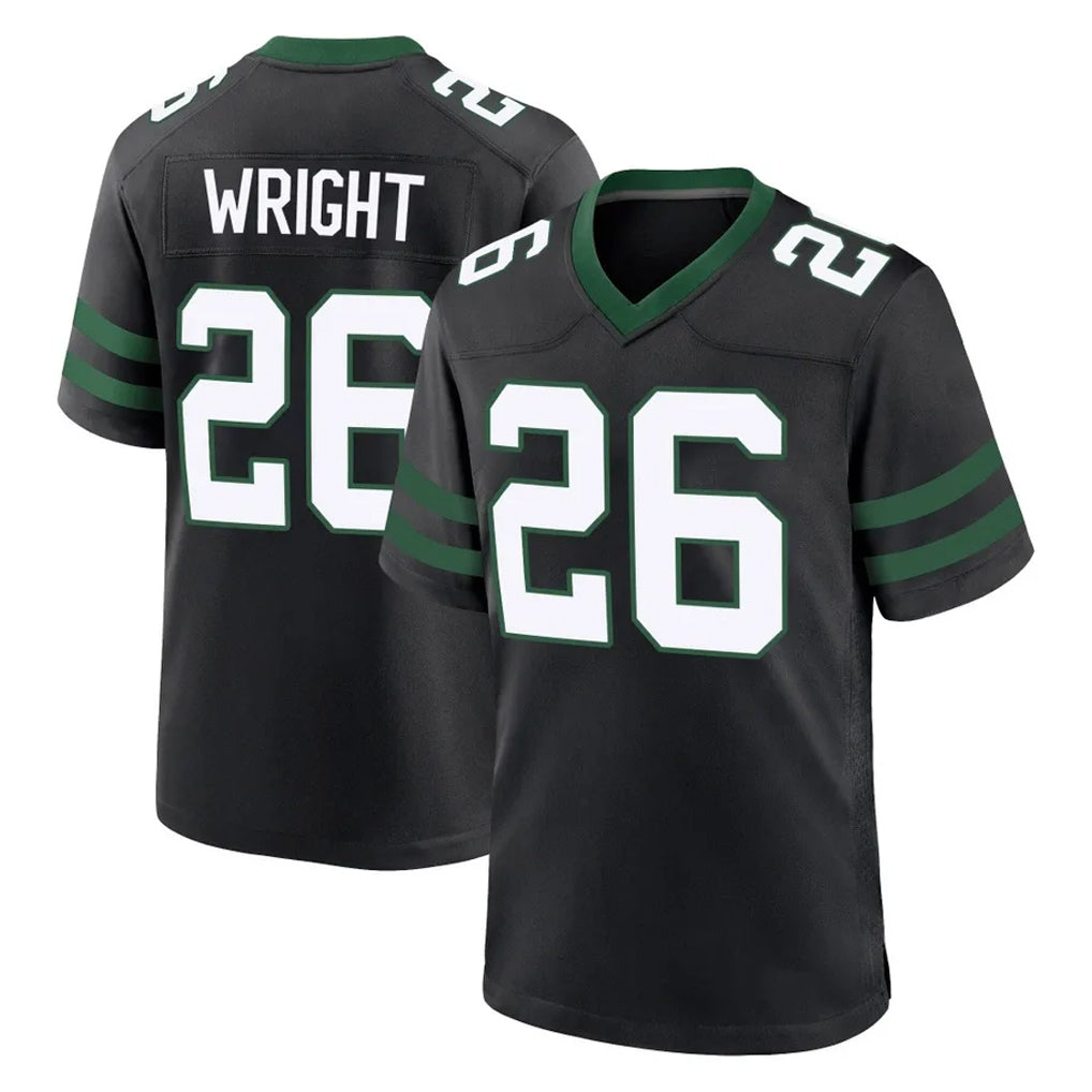 Johmsee NY.Jets #26 Nahshon Wright Player Black Legacy Home Game Stitched Jerseys