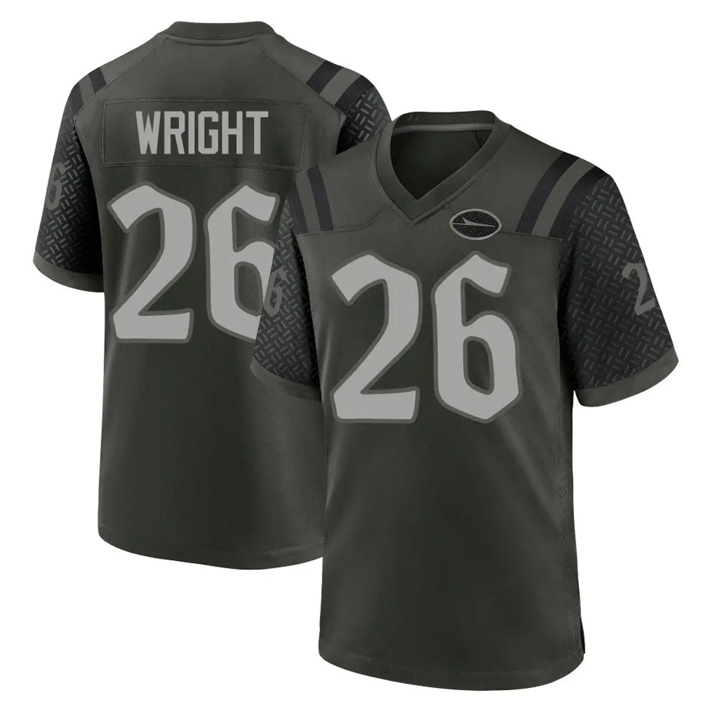 Johmsee NY.Jets #26 Nahshon Wright Player Green 2025 Rivalries Collection Home Game Stitched Jerseys