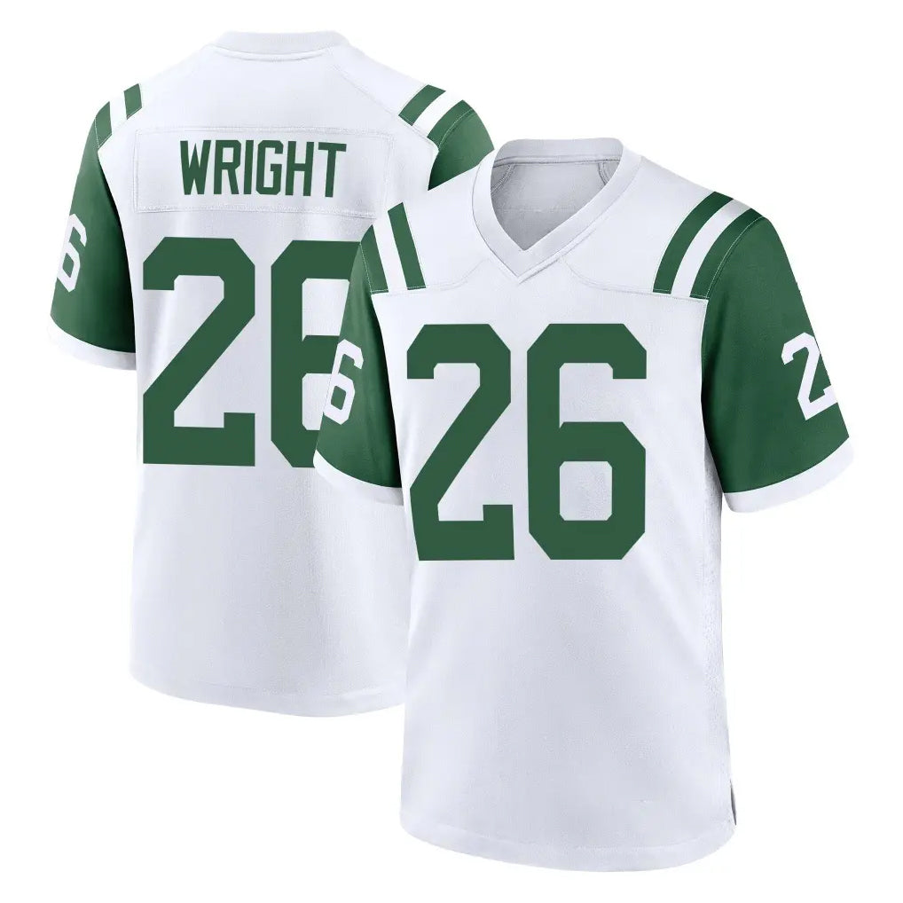 Johmsee NY.Jets #26 Nahshon Wright Player White Classic Home Game Stitched Jerseys