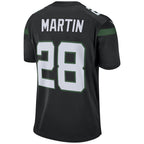 Johmsee NY.Jets #28 Curtis Martin Player Black Game Stitched Jerseys
