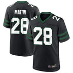 Johmsee NY.Jets #28 Curtis Martin Player Black Home Game Stitched Jerseys
