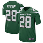 Johmsee NY.Jets #28 Curtis Martin Player Green Game Stitched Jerseys