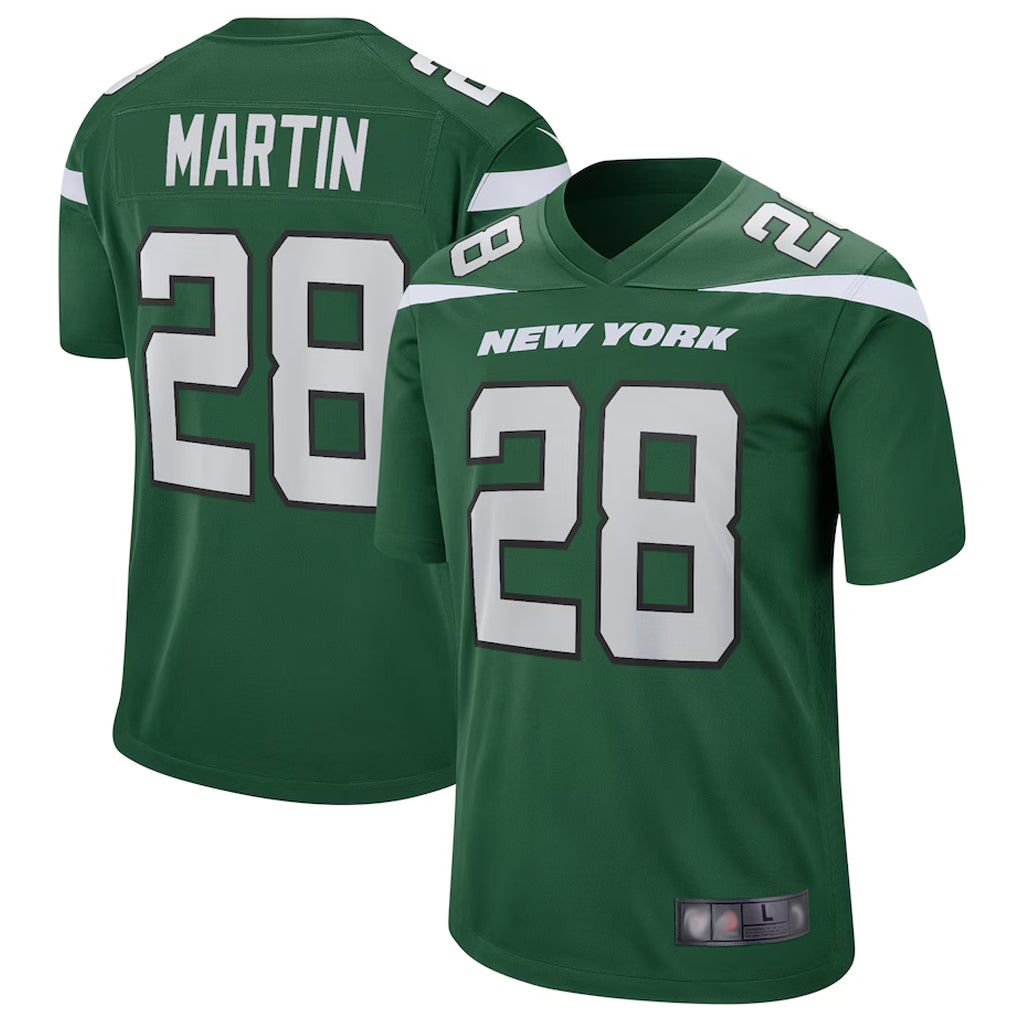 Johmsee NY.Jets #28 Curtis Martin Player Green Game Stitched Jerseys