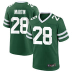 Johmsee NY.Jets #28 Curtis Martin Player Green Home Game Stitched Jerseys