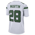 Johmsee NY.Jets #28 Curtis Martin Player White Game Stitched Jerseys
