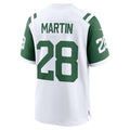 Johmsee NY.Jets #28 Curtis Martin White Retired Player Alternate Game Stitched Jerseys