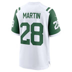 Johmsee NY.Jets #28 Curtis Martin White Retired Player Alternate Game Stitched Jerseys