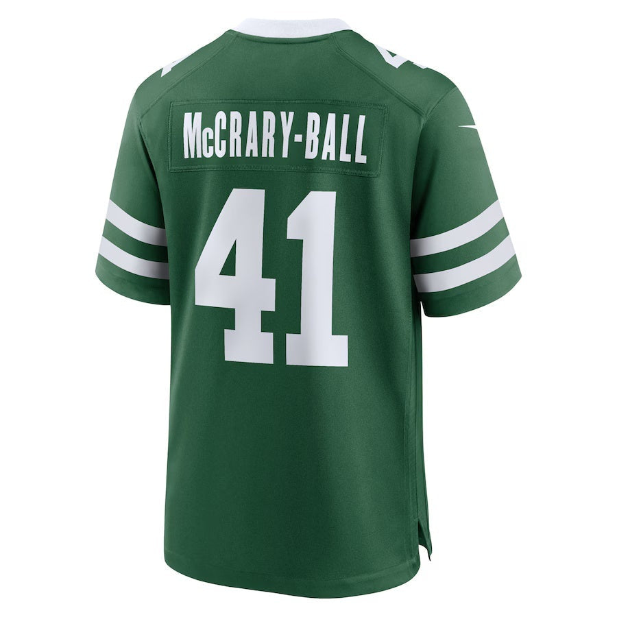 NY.Jets #41 Marcelino McCrary-Ball Legacy Green Team Game Stitched American Football Jerseys