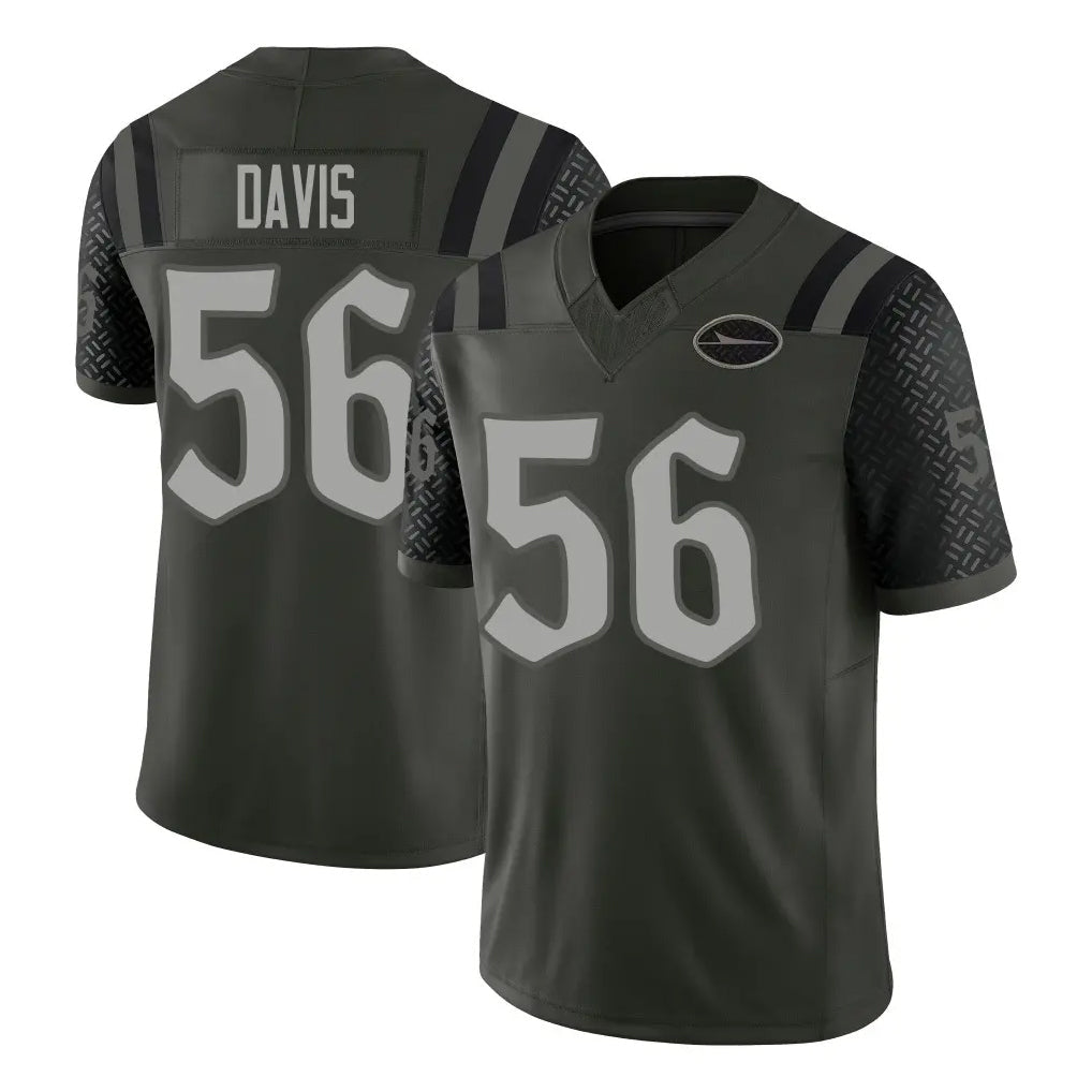 Johmsee NY.Jets #56 Demario Davis Player Green Limited 2025 Rivalries Collection Home Game Stitched Jerseys