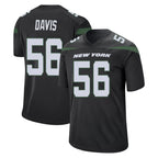 Johmsee NY.Jets #56 Demario Davis Player Stealth Black Home Game Stitched Jerseys