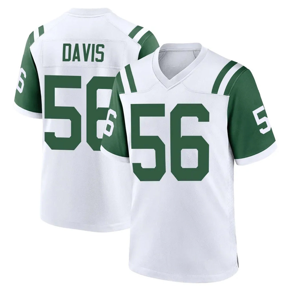 Johmsee NY.Jets #56 Demario Davis Player White Classic Home Game Stitched Jerseys