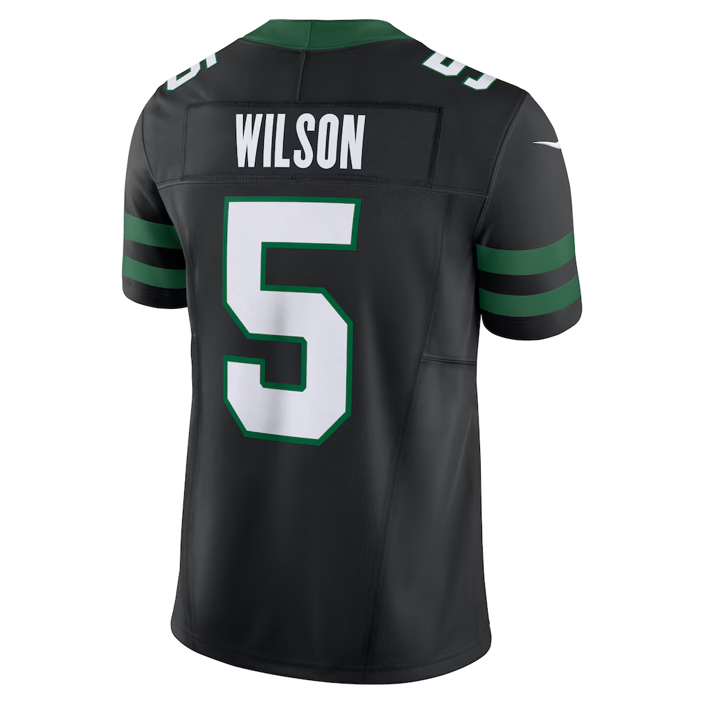 Johmsee NY.Jets #5 Garrett Wilson Legacy Black Alternate Vapor F.U.S.E. Limited Stitched Jerseys