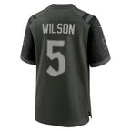 Johmsee NY.Jets #5 Garrett Wilson Player Gotham Green Rivalries Collection Game Stitched Jerseys