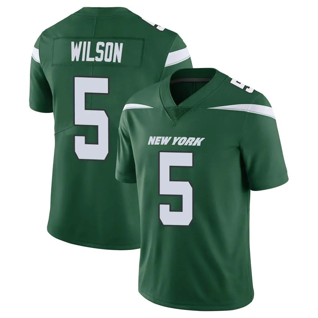 Johmsee NY.Jets #5 Garrett Wilson Player Green Limited Vapor Home Game Stitched Jerseys