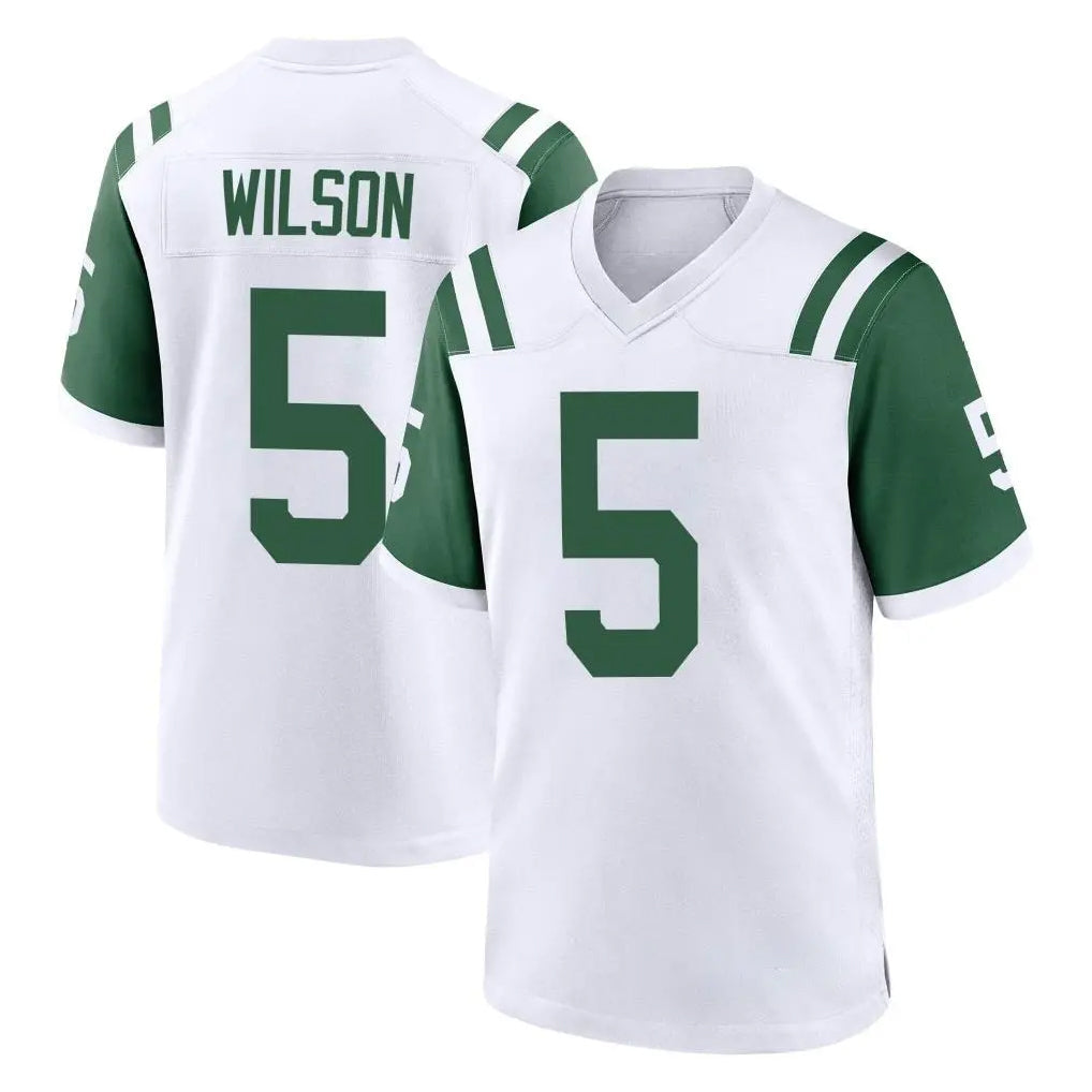 Johmsee NY.Jets #5 Garrett Wilson Player White Classic Home Game Stitched Jerseys